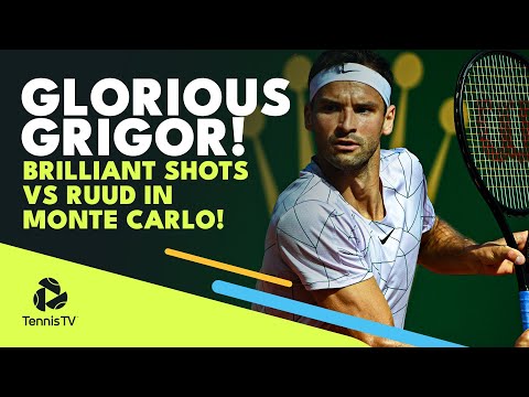 GLORIOUS Grigor Dimitrov Tennis vs Ruud in Monte-Carlo 😍