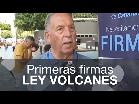 Muchos ciudadanos empiezan a firmar para lograr una Ley de Volcanes de Canarias