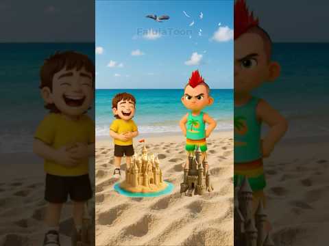 Why did you destroyed my sand castle? #cartoon #funny #animation #english