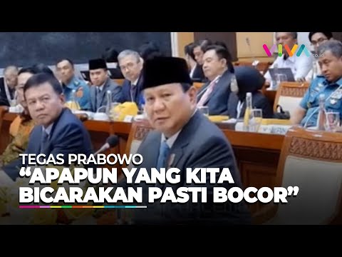 Berlangsung Tegang, Menhan Prabowo Sebut DPR Bocor Terus