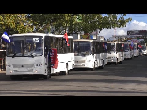 Estelí recibe 10 nuevas unidades de buses rusos