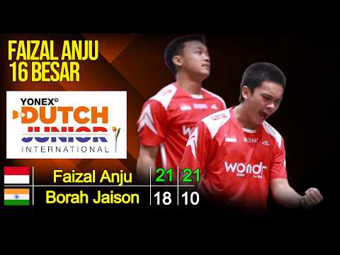 Faizal/Anju vs Borah/Jaison (Ind) R16 Dutch Junior 2026 | Live Badminton Reaction + Score