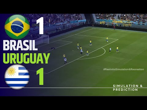 BRASIL 1-1 URUGUAY | Resumen • Eliminatorias Sudamericanas 2024 Simulación/Recreación