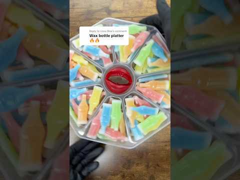 👄🕯️Let’s make a WAX BOTTLE Candy Platter! Throw some lips in too…🕯️👄 #shorts