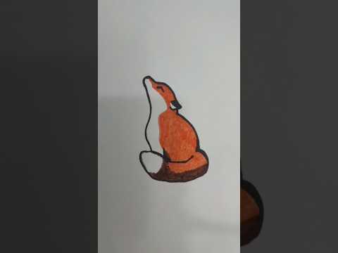 رسم سهل تعلم رسم ثعلب 🦊drawing a fox
