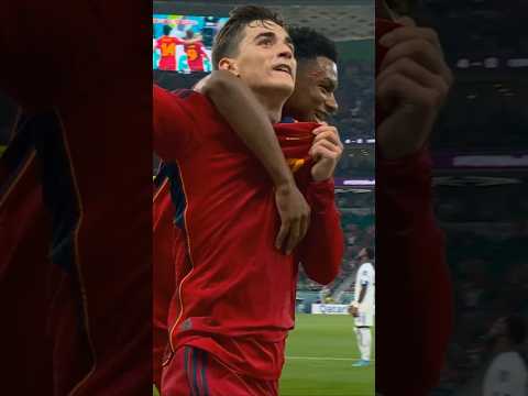 Remember Gavi's Awesome Outside-Of-The-Boot Goal? #shorts #gavi #spain