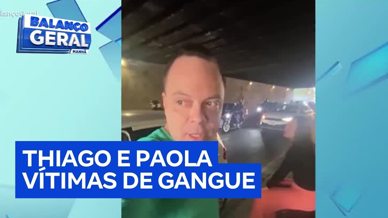 Thiago Gardinali e Paola Vianna são vítimas da gangue do quebra vidro na zona sul de SP
