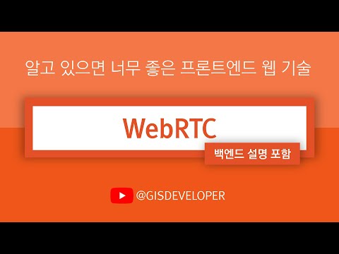 알고 있으면 너무 좋은 프론트엔드 웹 기술 : WebRTC