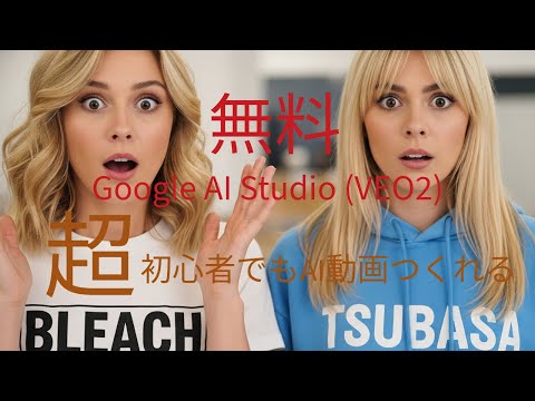 超初心者でも簡単にAI動画がつくれる！　もちろん無料！　Google AI Studio (VEO2を利用) 　無料でAIの画像、動画、編集の方法を色々と紹介　ログイン方法から全て丁寧に解説