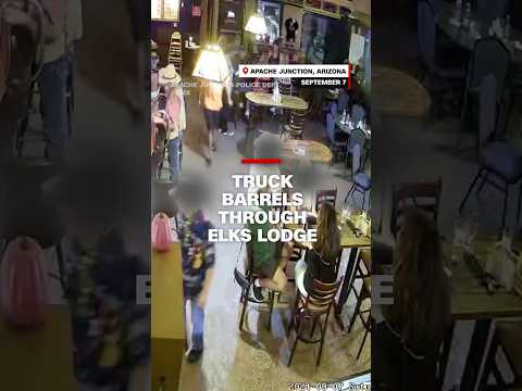 Truck barrels through Elks Lodge