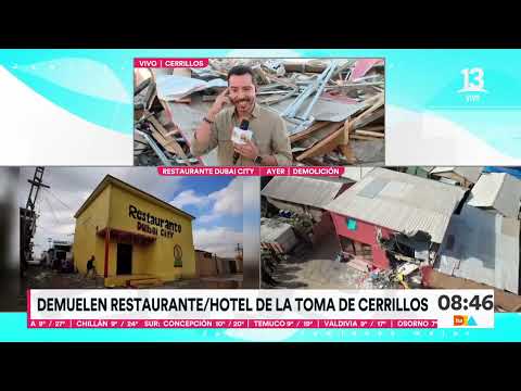 Demuelen restaurante/hotel ubicado dentro de toma de Cerrillos | Tu Día | Canal 13