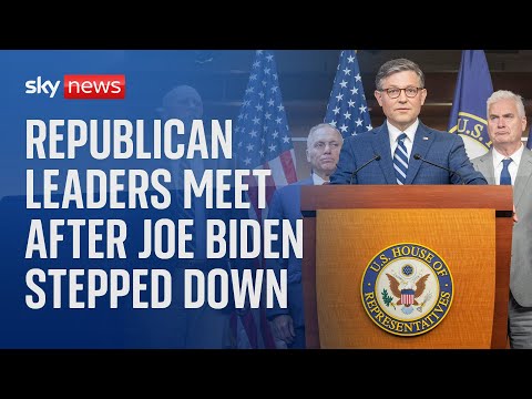 Watch live: Republican leaders hold their first meeting after president Biden stepped down