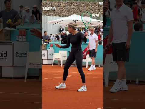Throwback: 2026 Madrid. Aryna Sabalenka & the crowd had some fun during a practice session💃 #tennis