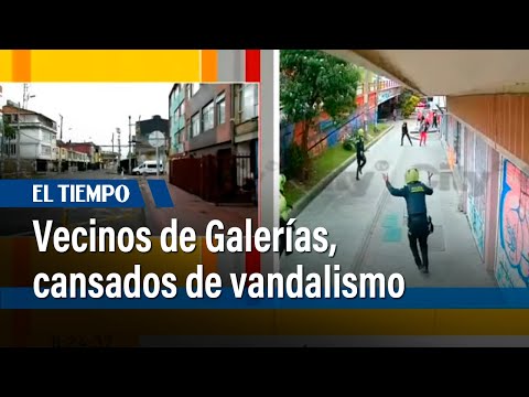 Vecinos de Galerías, hastiados por vandalismo tras finales de fútbol | El Tiempo