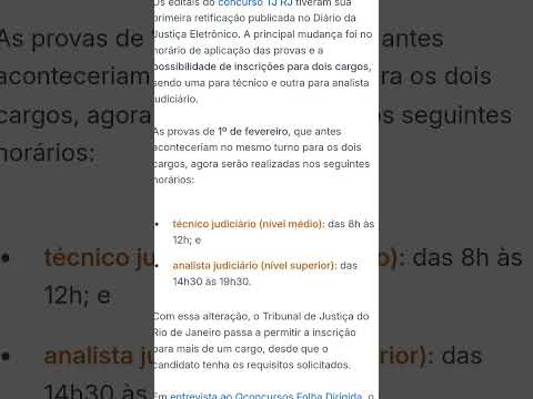 #TJ RJ - 1° RETIFICAÇÃO#