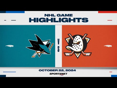 NHL Highlights | Sharks vs. Ducks - October 22, 2024