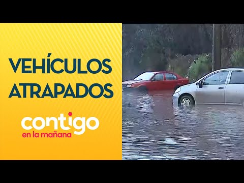 AUTOS ATRAPADOS Y CONGESTIÓN: El caos en Santiago tras intensa lluvia - Contigo en la Mañana