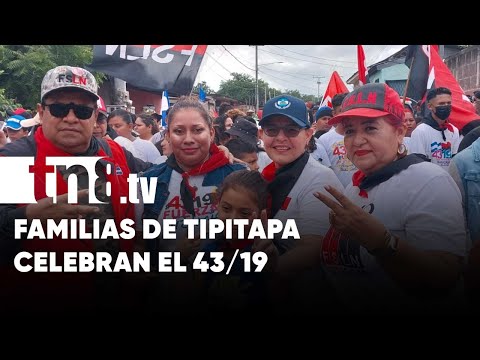Alegre caminata en celebración del 43/19 en Tipitapa - Nicaragua