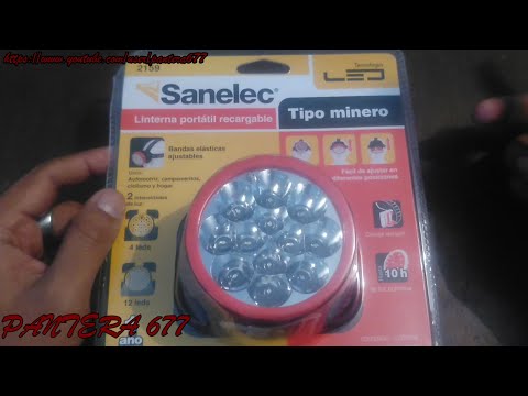 Unboxing & Review de una linterna recargable tipo minero (de 4 a12 leds)