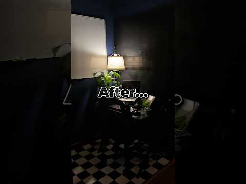 Before & After! 👏🏾 Making what I have WORK! ✨ #desksetup #beforeandafter #workspace #desktour #fyp