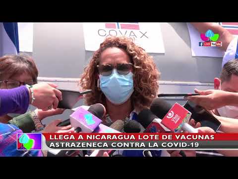 Llegan a Nicaragua lote de vacunas AstraZeneca contra la Covid-19