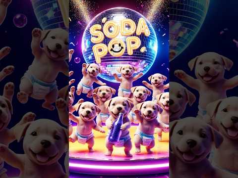 🐶🎶 Soda Pop Dance Party! Baby Puppies in Diapers 💥 #dog #animation #funny