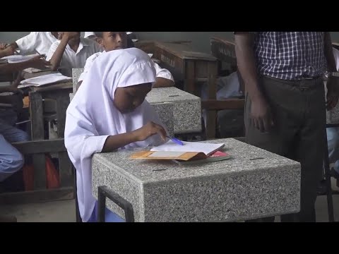Ocean plastics transformed into school desks and chairs in Kenya