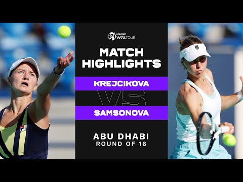 Barbora Krejcikova vs. Liudmila Samsonova | 2023 Abu Dhabi Round of 16 | WTA Match Highlights