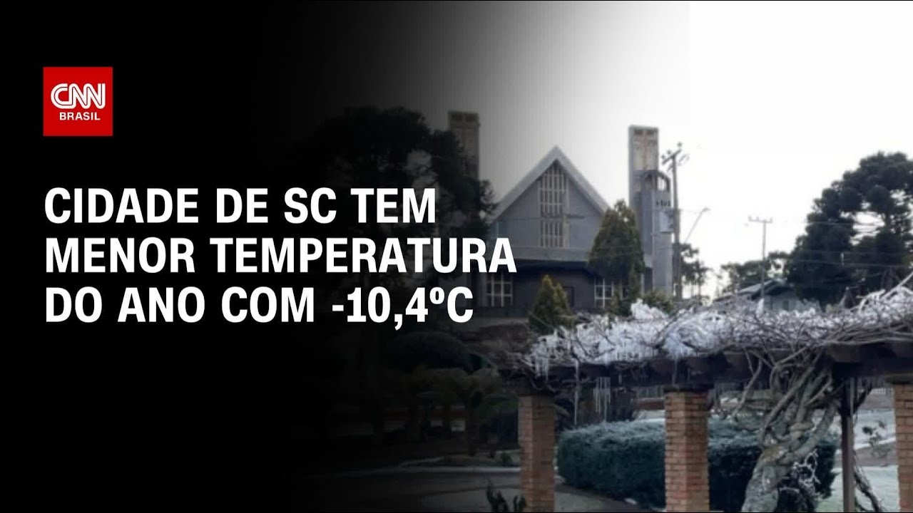 Menor temperatura do ano cidade de SC registra  104°C | CNN PRIME TIME