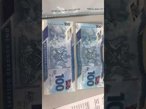 Trinidad Real and Fake Money $100 Dollar Bill