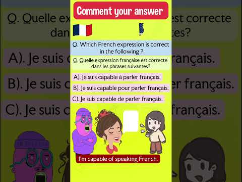 French Adjective 'CAPABLE' | Quiz Question #viralshorts #trendingshorts #ytshorts #frenchlanguage