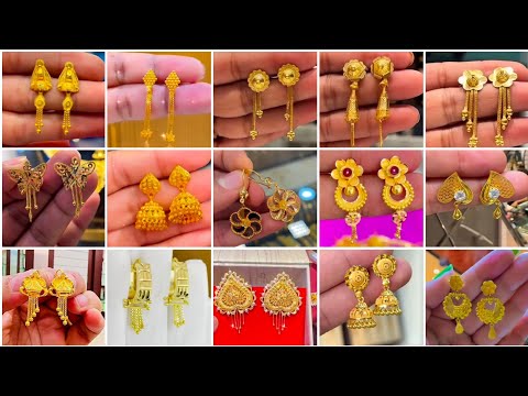 Top Trending Gold Earring Design with price l 22k Gold Earring Jhumka Designs 2026 #goldearrings