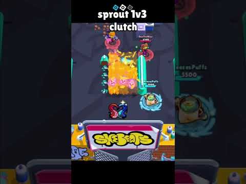 Sprout 🌱 1v3 clutch #brawlstars #brawl #supercell #sprout