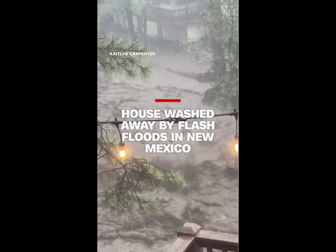 Video: Home washes away during floods in New Mexico