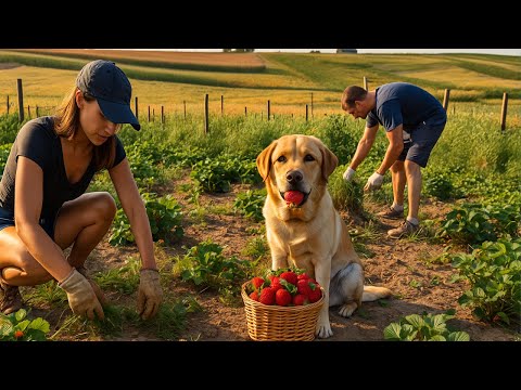 When She Starts Weeding… Everyone Stops Watching the Strawberries 😳🍓 #viral #village #countrygirl