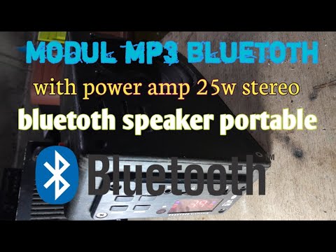 diy mp3 bluetoth + power 25watt stereo | speaker bluetoth | cek sound di akhir video