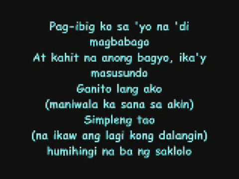 Simpleng Tao Gloc 9 Lyrics