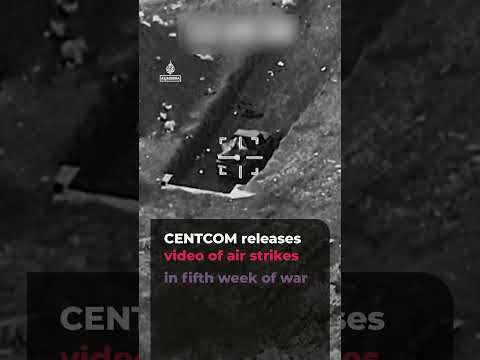 CENTCOM releases video of air strikes in fifth week of war on Iran | AJ #shorts