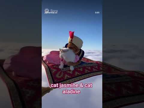 cat jasmine & cat aladine #disney #viral #viralvideos #anime #funny #fun #funnyvideo #cute #movie