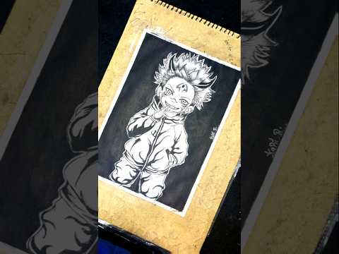 how to draw sukuna drawing #drawing #art #anime #shorts #sukuna #like #comment