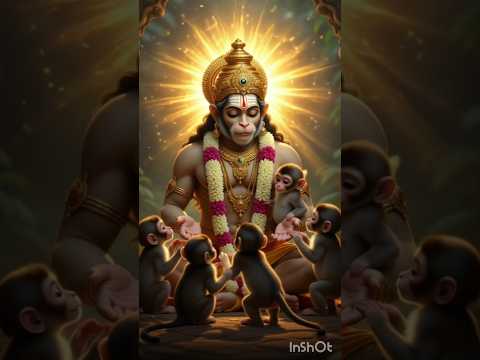 "जब छोटे बंदरों को मिला हनुमान जी का आशीर्वाद ✨"#shorts#ai#funny #cartoon #trending#sehar #ytshorts