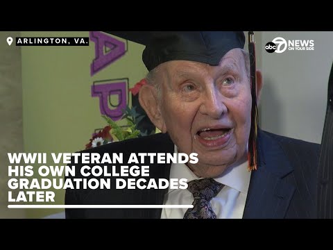 100-year-old WWII Veteran and D.C. area resident receives college
degree roughly 6 decades later