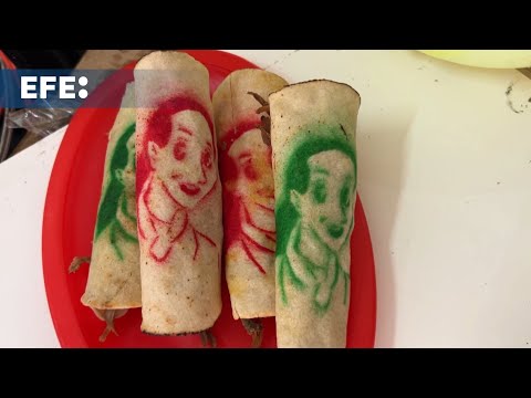 Taquería mexicana crea el 'taco Sheinbaum' y usa tortillas con su imagen