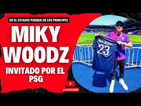 Miky Woods en el PSG como invitado especial en su estadio