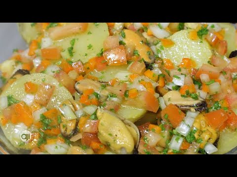 Receta Ají: Ensalada de mejillones y papa curry de coliflor al horno
