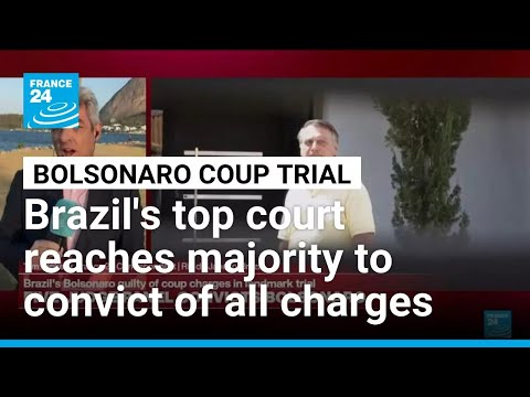 Majority on Brazil's Supreme Court votes to convict Bolsonaro in coup trial • FRANCE 24 English