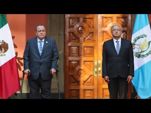 Ceremonia de bienvenida al presidente de la República de Guatemala, Alejandro Giammattei