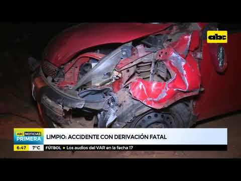 Accidente con derivación fatal en Limpio