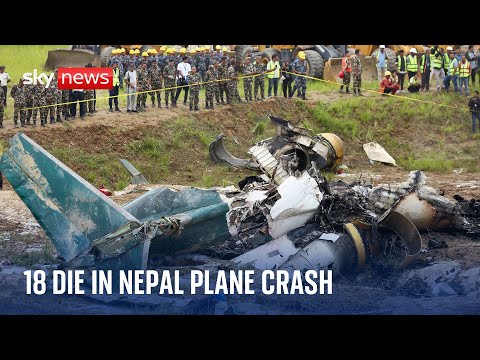 Pilot only survivor after plane crashes during takeoff in Nepal killing 18 people