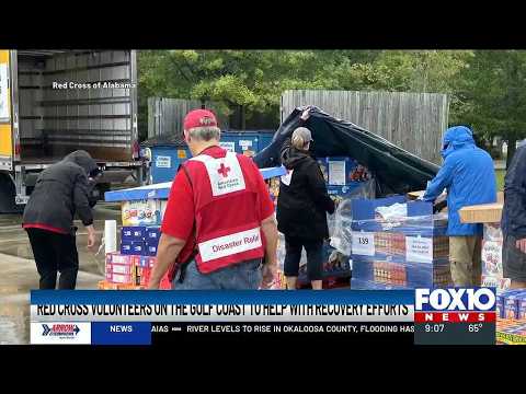 Red Cross volunteers staging on Gulf Coast to help with hurricane recovery